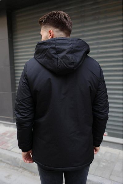 Decas Water and Rain Proof Black Coat - Mirror with Fur Inside