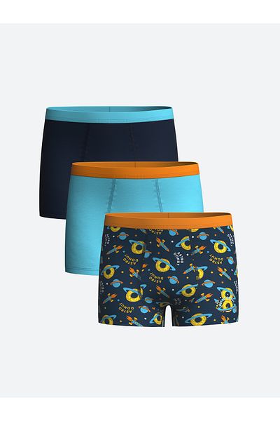 LC Waikiki 3-teiliges bedrucktes Boxer-Set für Jungen