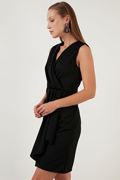 Lela Μίνι φόρεμα με διπλό γιακά αμάνικο φόρεμα 6058434