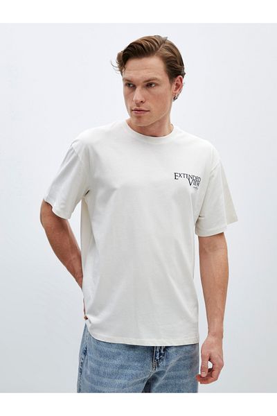 LC Waikiki Printed Men's Combed Cotton T-Shirt - Crew Neck, Short Sleeve