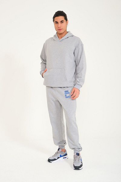 FEEL STYLE Σετ φόρμας Premium Kangaroo Pocket Hooded - MAKE PROUD OF YOURSELF