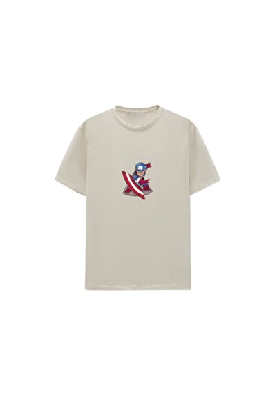 FEEL STYLE Unisex Oversize kroj Kapetan Amerika T-shirt - FS