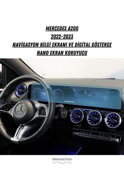 UniqAnatolia For Mercedes A200 2021-2023 Navigation Information Display and Digital Indicator Nano Screen Protector