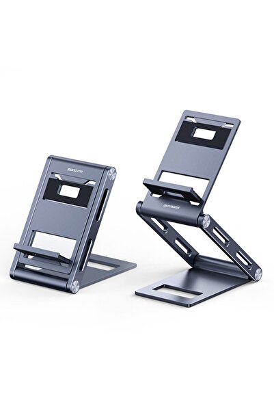 Dux Ducis Z-Shape Alüminyum Alaşımlı Katlanır Telefon Standı GRİ