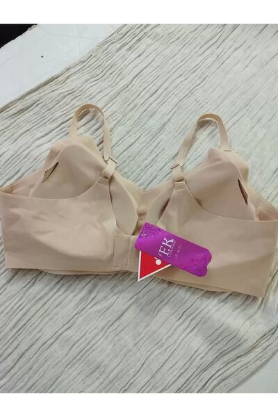 F.K FK Lazer Kesim Balensiz Süngeri Çıkabilen Agraflı Ten Sütyen - 1241