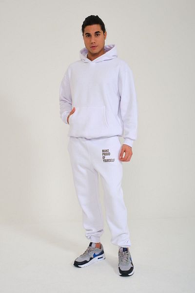 FEEL STYLE Σετ φόρμας Premium Kangaroo Pocket Hooded - MAKE PROUD OF YOURSELF