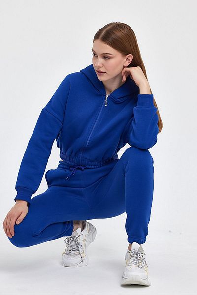 FEEL STYLE Σετ αθλητικής φόρμας Crop με φερμουάρ