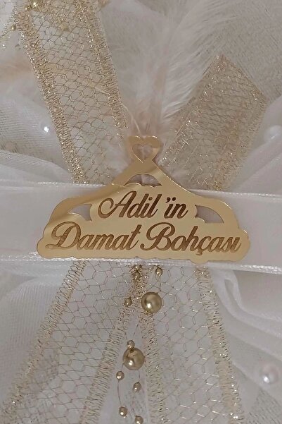 HomeJamin Pleksi Damat Bohçası Yazısı Isme Özel Gold(5 Adet)