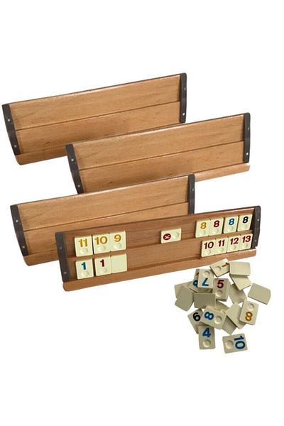 Sedef Mini Tree Size Okey Set - with Melamine Stones, 1 Playing Card Paper Gift, Lobster Size 32 cm