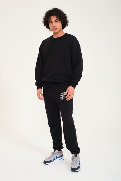 FEEL STYLE YOUR ANXIETY LYING TO YOU - Σετ φόρμας Crew Neck Premium