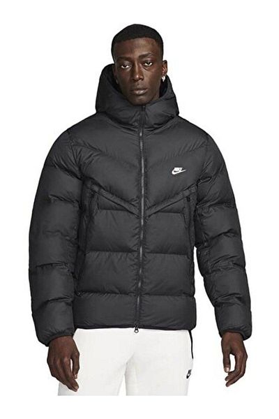 Nike mens black coat cheap