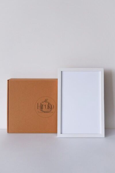 Hiruko Tasarım Atölyesi 30x42 Cm (A3) Premium Wooden Frame - Black and White and Wooden Photo Frame