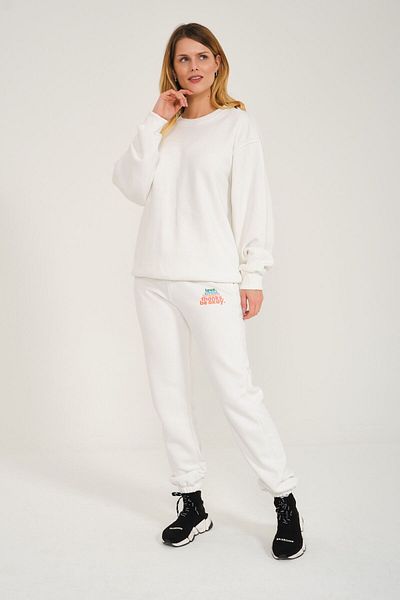 FEEL STYLE Σετ φόρμας 0 γιακά Premium - LOVE SMILE BREATH THANKS BE OKAY Printed