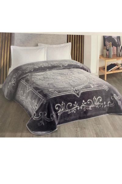 Kristal By Taç Embossed Embos Thick Blanket Double