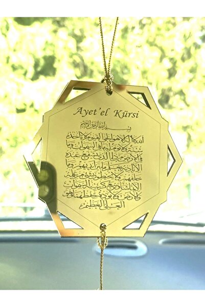 HomeJamin Pleksi Çift Taraflı Araba Dikiz Aynası Süsü Altıgen Ayetel Kürsi Ve...