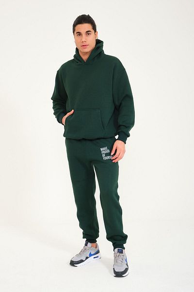 FEEL STYLE Σετ φόρμας Premium Kangaroo Pocket Hooded - MAKE PROUD OF YOURSELF