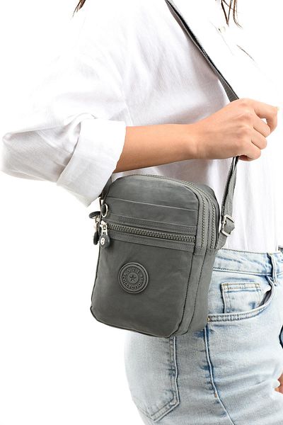 571 Collections Çanta Τσάντα ώμου Grey Crossbody με ρυθμιζόμενη θήκη τηλεφώνου - Μοντέλο 571-12-10A