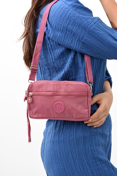571 Collections Çanta Pink Cross Strap Three Compartment Wallet Phone Holder - Model: 571-15E