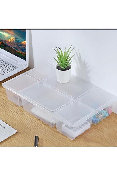 Bayev 12 Adet Luna Kapaklı Çekmece Içi Düzenleyici Takı Ve Makyaj Kutusu Kalem Gözlük Organizeri