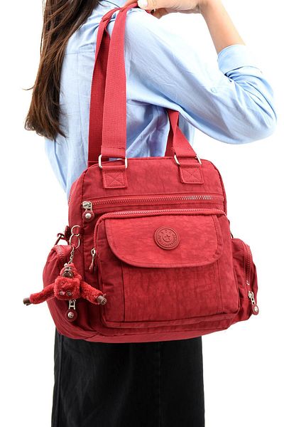 571 Collections Çanta Red Ultra Light Waterproof Multi-Pocket Shoulder Bag (Model: 571-5E)