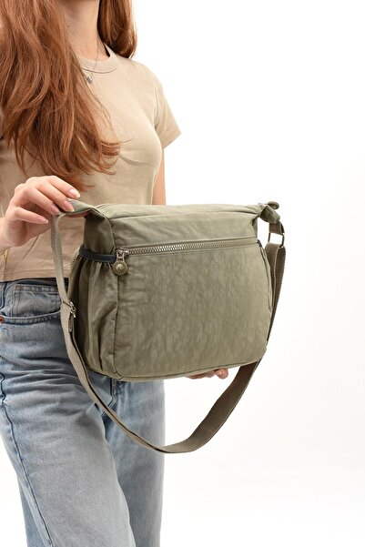 571 Collections Çanta Εξαιρετικά ελαφριά τσάντα ώμου Mink - Σταυρός ιμάντας και πολλαπλές τσέπες (Μοντέλο: 571-6D)