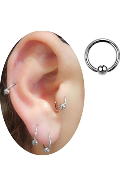 AyçaSilver Paslanmaz Çelik Burun Kulak Tragus Meme Piercing