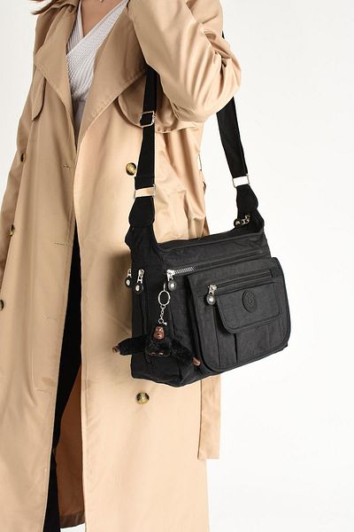 571 Collections Çanta Black Ultra Light Waterproof Multi-Pocket Shoulder Bag - Model: 571-5D