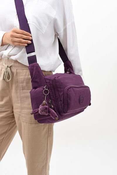571 Collections Çanta Ultra Light and Multi-Pocket Purple Crossbody Shoulder Bag - Model 571-6G