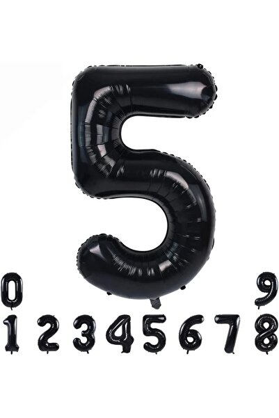 DÜVENCİ TİCARET 1 Black Number Foil Balloon 34" Inc