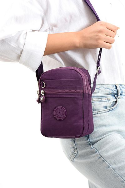 571 Collections Çanta Purple Crossbody Shoulder Bag with Adjustable Phone Compartment - 571-12-10A
