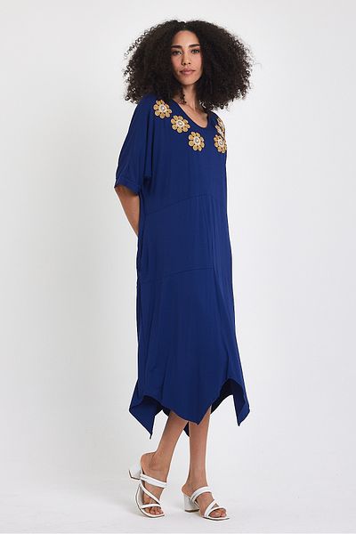 Rodi Rochie de damă din bumbac pieptănat cu detalii de broderie 1064