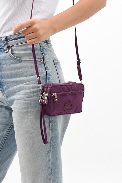 571 Collections Çanta Purple Three Compartment Wallet Phone Holder - 571-9-15C