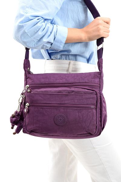 571 Collections Çanta Ultra Light and Multi-Pocket Purple Crossbody Shoulder Bag - Model 571-6A