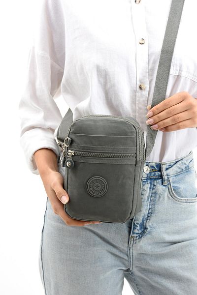 571 Collections Çanta Τσάντα ώμου Grey Crossbody με ρυθμιζόμενη θήκη τηλεφώνου - Μοντέλο 571-12-10A