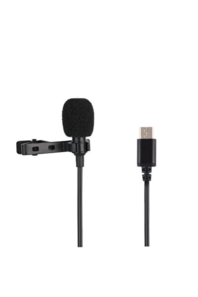 Ally Mobile Puluz Type-c Profesyonel Telefon Youtuber Yaka Mikrofonu 1.5m Uyumlu