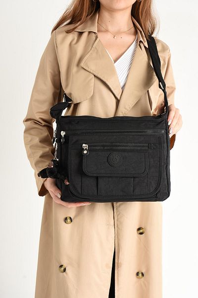 571 Collections Çanta Black Ultra Light Waterproof Multi-Pocket Shoulder Bag - Model: 571-5D