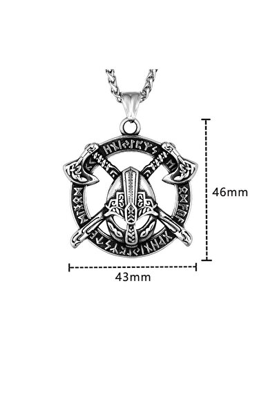 BSN Store Viking Necklace - Scandinavian Sparta Warrior Talisman Axe Design