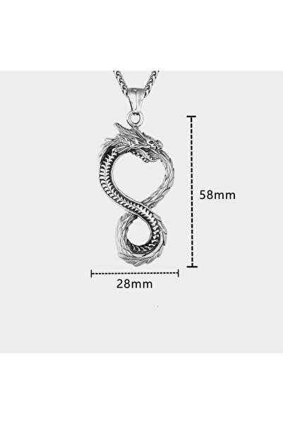 BSN Store İskandinav Tılsım Mitoloji Ejderha Figürlü Kolye