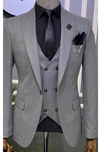 Terziayhan Ανδρικό κοστούμι Slim Fit Σετ 3 τεμαχίων