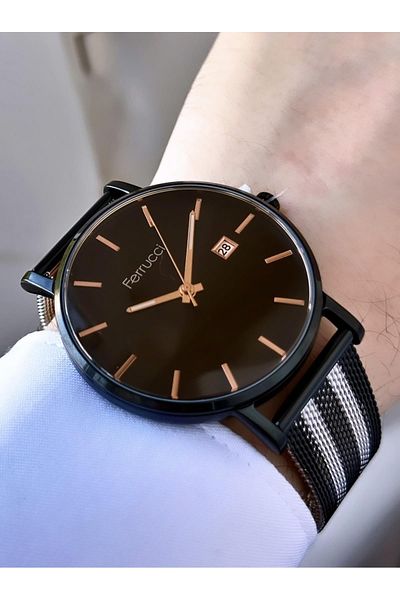 Ferrucci  Men's Straw Band Wristwatch