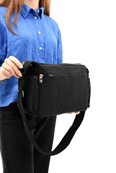 571 Collections Çanta Εξαιρετικά ελαφριά και πολλαπλές τσέπες Μαύρη τσάντα ώμου χιαστί - Μοντέλο: 571-6G