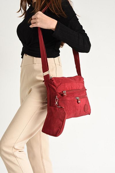 571 Collections Çanta Red Ultra Light Cross Strap Shoulder Bag with Multiple Pockets (Model: 571-6I)