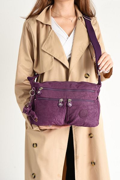 571 Collections Çanta Purple Ultra Light Crossbody Shoulder Bag - Multi-Pocket (Model: 571-6R)