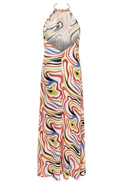 SEIZE THE DAY ANY WOMEN'S LONG NECK DRESS WITH ACCESSORY DETAIL