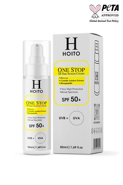 Hoito One Stop Sun Screen Cream - Fast Absorbed, Non-Adhesive Sunscreen SPF50+/PA++++ 50ml