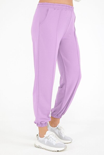 ESCBUTİK Γυναικεία φόρμα με λεπτομέρεια σε λιλά χρώμα