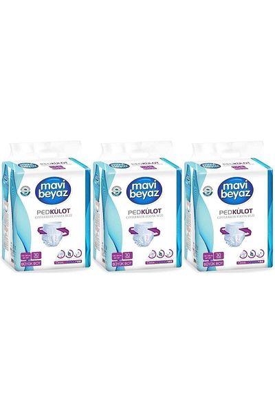 Mavi beyaz Pad Absorbent Panties Patient Diapers Large 90 Pieces