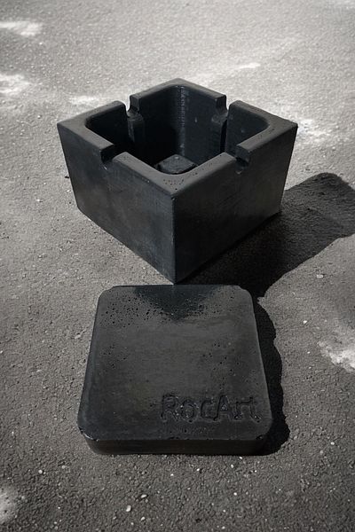 RocArt Home Τσιμεντένιο τετράγωνο τασάκι