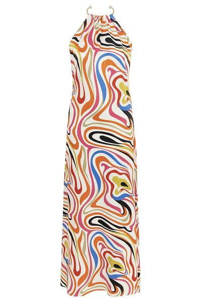 SEIZE THE DAY ANY WOMEN'S LONG NECK DRESS WITH ACCESSORY DETAIL