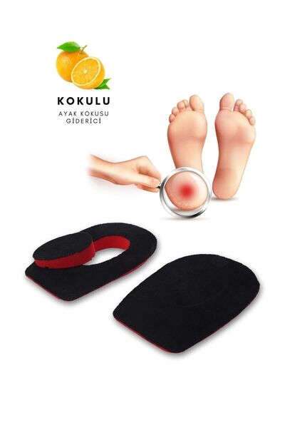 BLACK DEER Heelspur (epin Topukluk) Siyah-kırmızı Topuk Dikeni Tabanlık